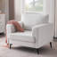 Fauteuil club en lin Blannie-1862683005