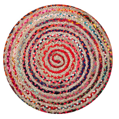 L'Oasis Striped Jute / Sisal Hand Woven Area Rug