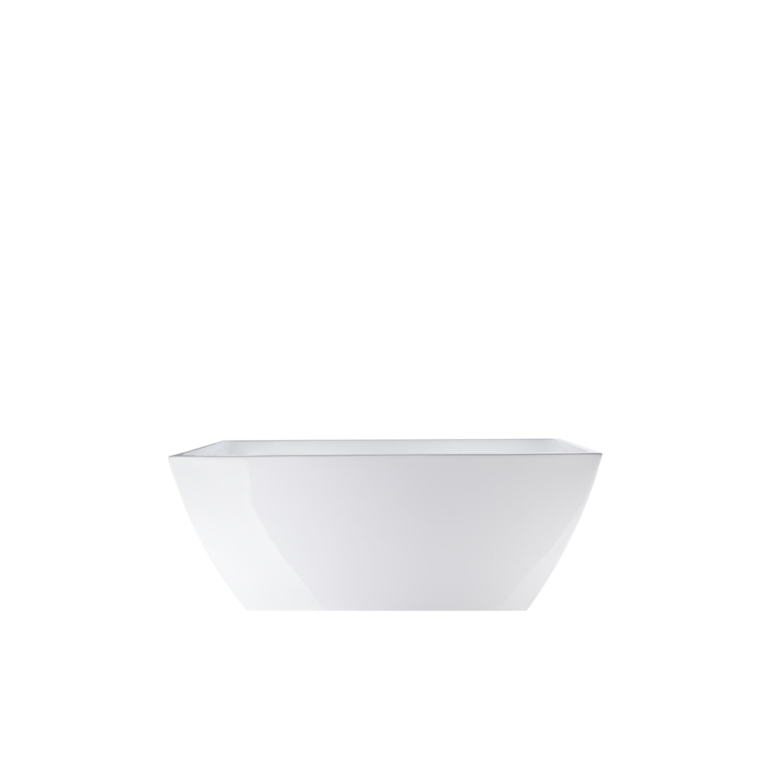 Lydia 59" Freestanding Soaking Bathtub, White/Polished Chrome