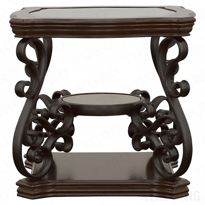 2-Shelf Glass Top End Table