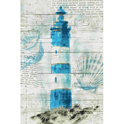 Phare bleu, reproduction d'art sur toile tendue