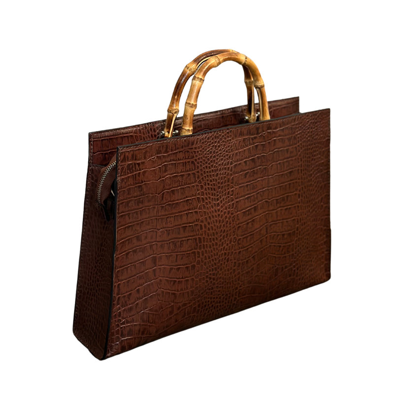 Sac en cuir Quinn, Brun