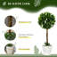 HOMCOM Artificial Plants Ball Trees Lavender Flowers Set of 2 60cm-1635763364