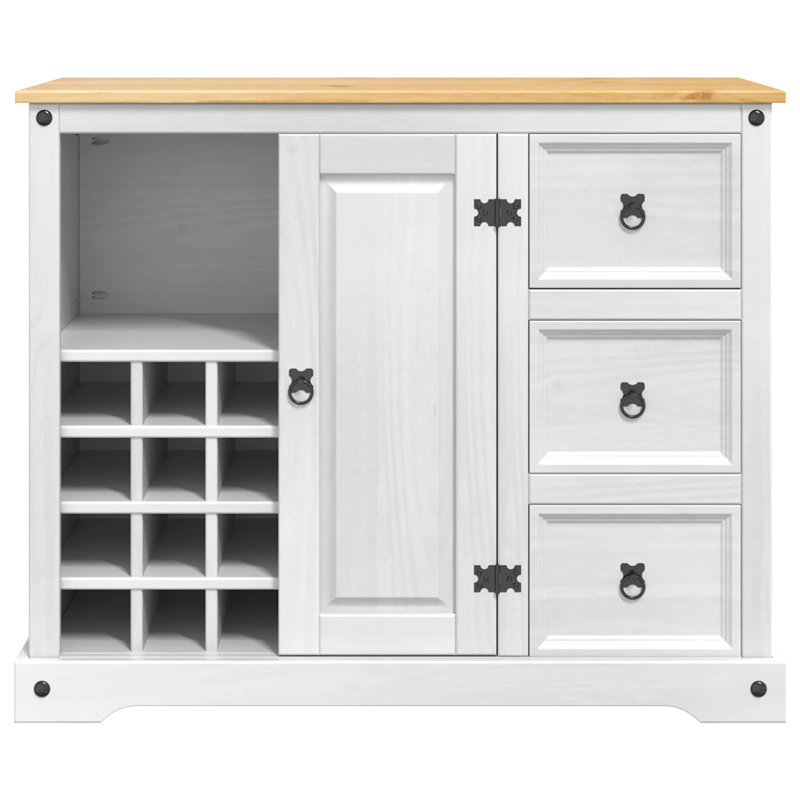 112 cm W Kitchen Island with Solid Wood Top, White
