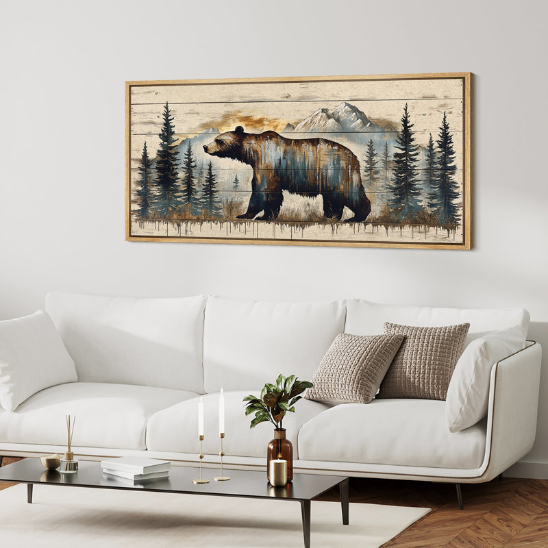 Impression sur toile encadrée «Wood Panneau Effect», Naturel, H 30 po x l 60 po