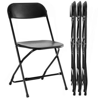 Ensemble de 4 chaises pliantes, intérieures et extérieures, empilables pour les événements, les bureaux, les mariages, les pique-niques et les restaurants