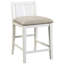Table de salle à manger à hauteur de comptoir et chaises avec sièges de port en tissu 2 tons