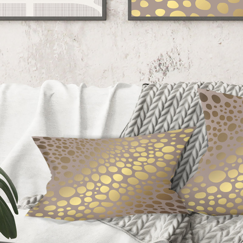 Coussin Golden Marble Design III - Mid-Century