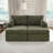 63.4" W Slipcovered Upholstered Chenille Chaise Lounge-1047995099
