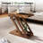 Solid Wood Side Table, Z-Shaped End Table