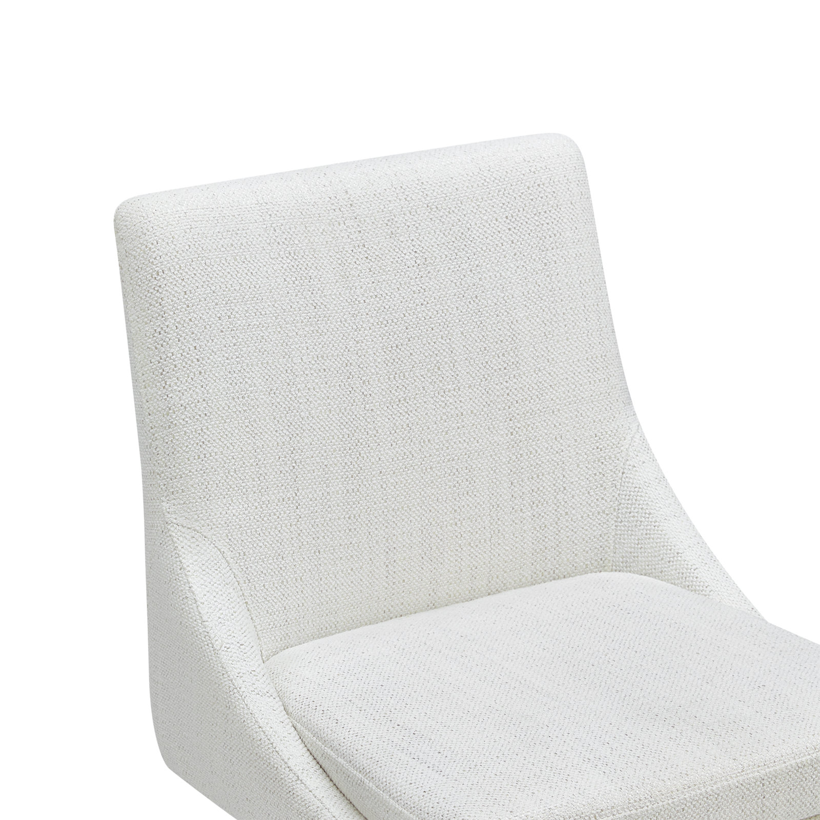 Zahara 26" Upholstered Swivel Counter Stool, Counter Stool (26” Seat Height), White Polyester/Brown