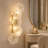 Modern 4 - Light Luxury Wall Sconce With Crystal Flower Accents