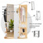 Miroir pivotant pleine longueur 66 x 17,8 pouces à 360 ° avec portemanteau