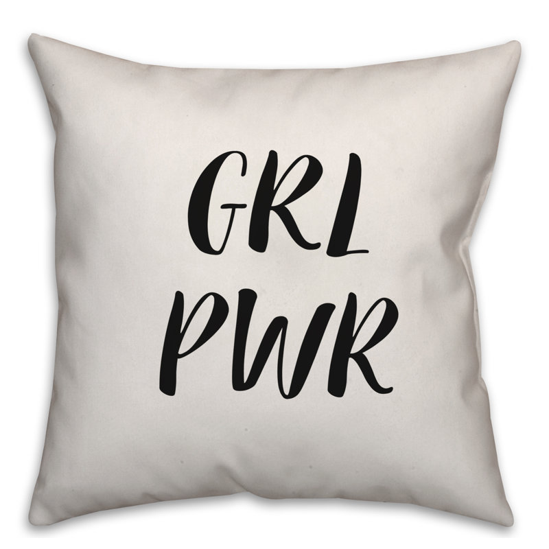 Coussin décoratif Grl Pwr, 16 po x 1 po
