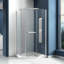Porte de douche semi-sans cadre avec porte-serviettes et panneau fixe l 38 po x P 38 po x H 72 po-114498930-93688749