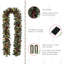 Soperton 9ft Glittered Christmas Garland with Lights and Pinecones