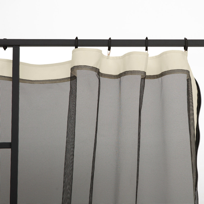 Filet de remplacement universel en mailles de remplacement 10 'x 10' Outsunny, 10 pi x 10 pi, Blanc, crème