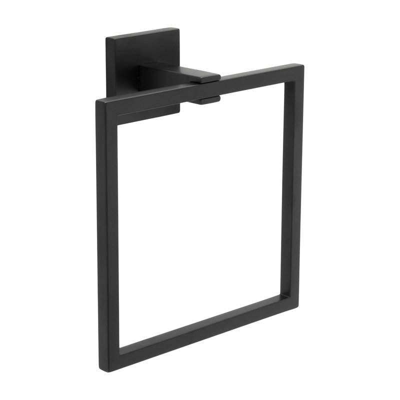 Anneau à serviettes de la collection Skylight - noir mat 7-7 / 16 "x 6-1 / 2" - Accessoire de salle de bain contemporain