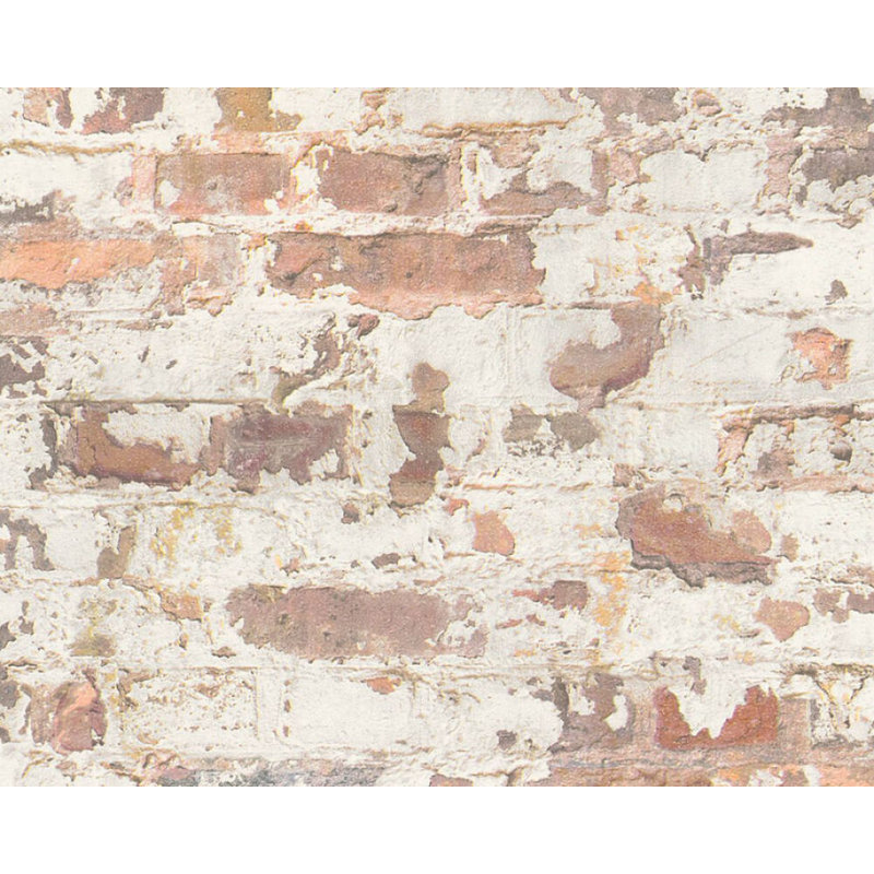 Rouleau de papier peint texturé L 33 pi x l 21 po Andreia, Gris / blanc