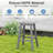 3PCS Outdoor HDPE Bar Table & Chair Set for 2 w/ Footrests for Garden Yard Pool-1961360559