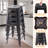24 inch Black Metal Stackable Bar Height Stool, Set of 4-1111083718-1111083715