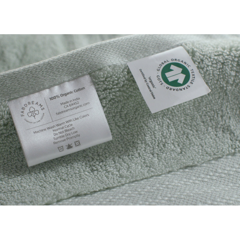 Ensemble de serviettes 6 pièces 100% coton biologique, Green