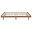 Base de lit flottante classique en bois pleine grandeur, lit plateforme à profil bas avec support de lattes robustes, pas de tête de lit, pas de sommier tapissier requis, assemblage facile (noyer, double)-2002451301-2002451299