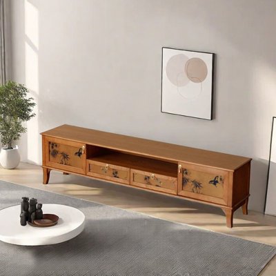 French Retro Style Cherry Wood TV Stand