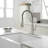 Single Hole Kitchen Faucet With Pull Down Sprayer Single Handle Kitchen Sink Faucets Commercial Brass High Arc Kitchen Basin Taps With Deck Plate-107382896