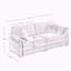 Canapé de salon chaleureux et confortable avec 4 coussins et 2 coussins pour le salon-276641386