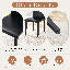 Ensemble de table et de chaises 7PCS, table de salle à manger rectangulaire en bois jumelée à 6 chaises rembourrées-1120228095-1120228080-1120228082