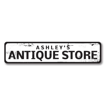 Antique Store Aluminum Sign