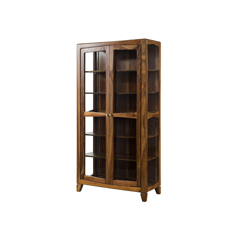 Ancona Display Cabinet, Brown Lacquered