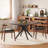 47.2" Solid Wood Round Dining Kitchen Table For 4-6 People With Intersecting Pedestal Base-1631977306