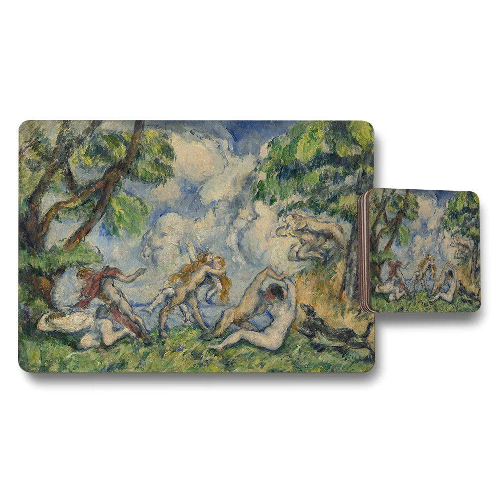 Impressionist Nude Figures In Park Placemat And Coaster Set