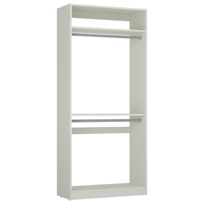 Module pour système de garde-robe avec tringle à vêtements - 84 po 30 po 16 po - Blanc