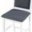 Ensemble de table de salle à manger à hauteur de comptoir en bois 3 pièces avec 2 chaises rembourrées pour petite place, blanc et gris