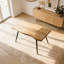 120cm Oak-Effect Dining Table and 6 Chair Set-442410874