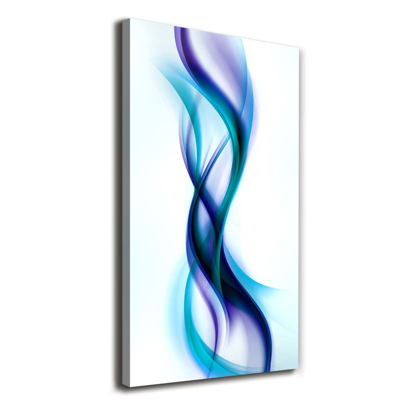 Ayreonna Waves Abstraction - Wrapped Canvas Print