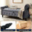 Velvet Upholstered Storage Bench-1706691696
