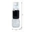 Porte-bougie effilé en verre noir et transparent - 2 po x 2 po x 8 po - noir, transparent
