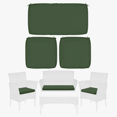 Ensemble de housse de coussin d'extérieur et de siège de patio 3 pièces Cartert