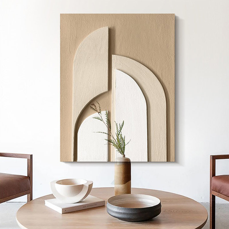 Art mural Mid-Century moderne en toile pour salon, H 39 po x l 28 po