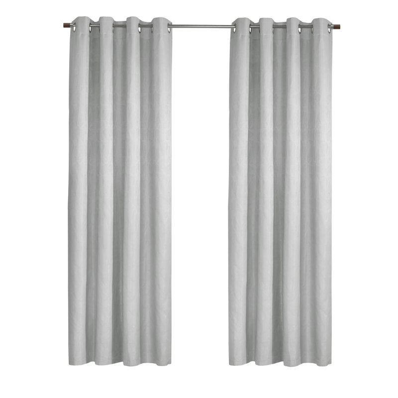 Panneau de rideau 100% occultant avec œillets Frika - 52 x 63 - blanc, L 52 po x L 95 po