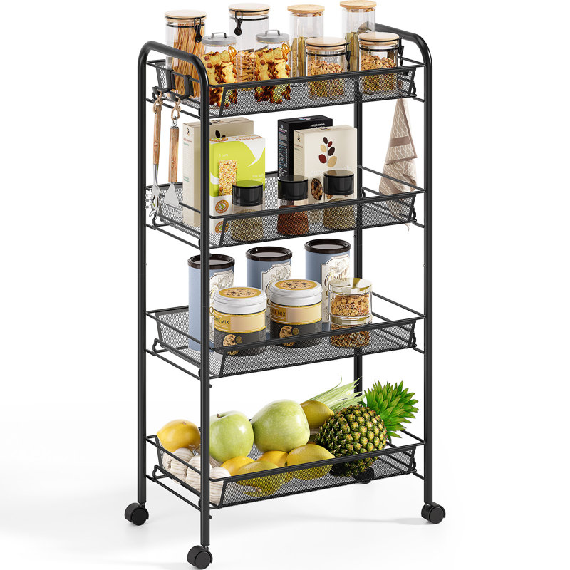 82.9cm H x 26cm W Utility Cart, Black