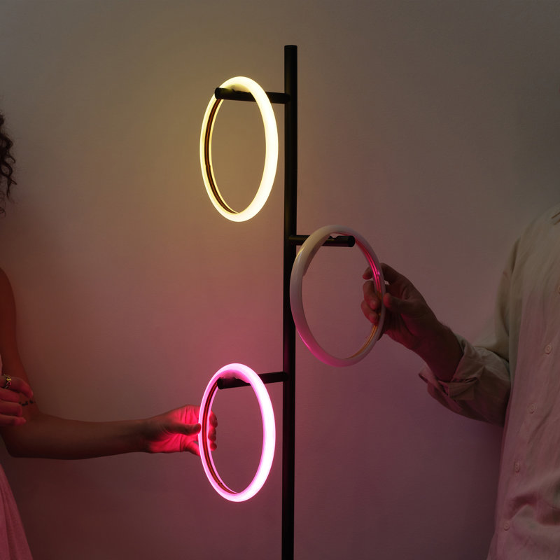 Saturn 3-Ring LED RGB Floor Lamp