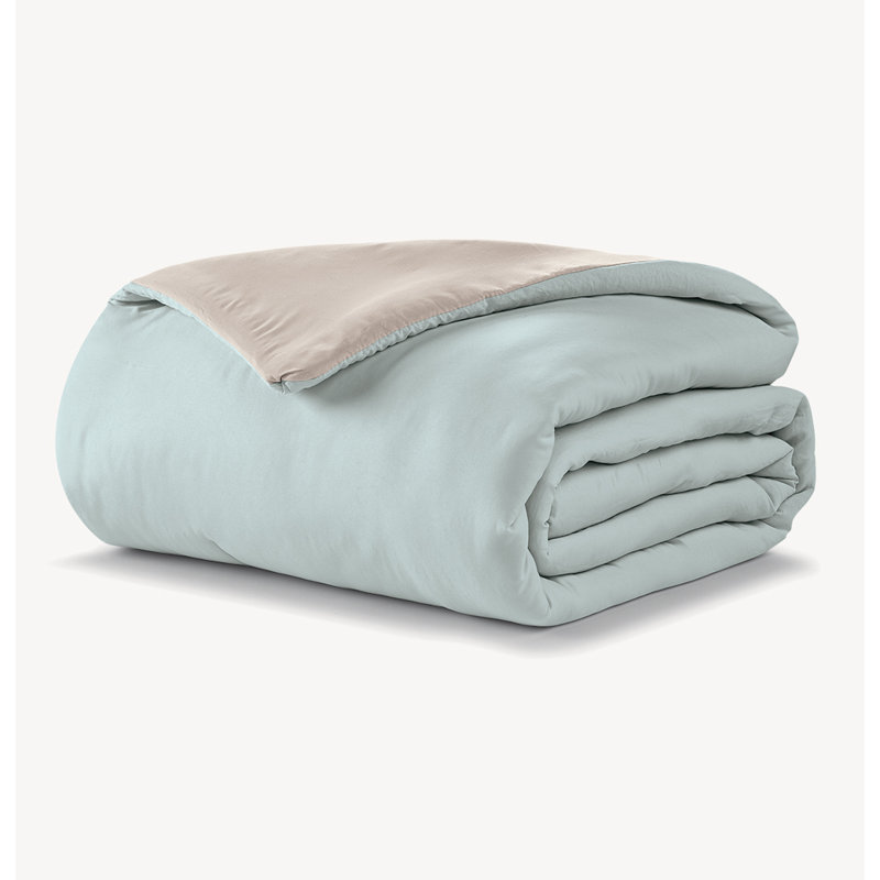 Full Rose and Sage Reversible Microfiber Comforter Set
