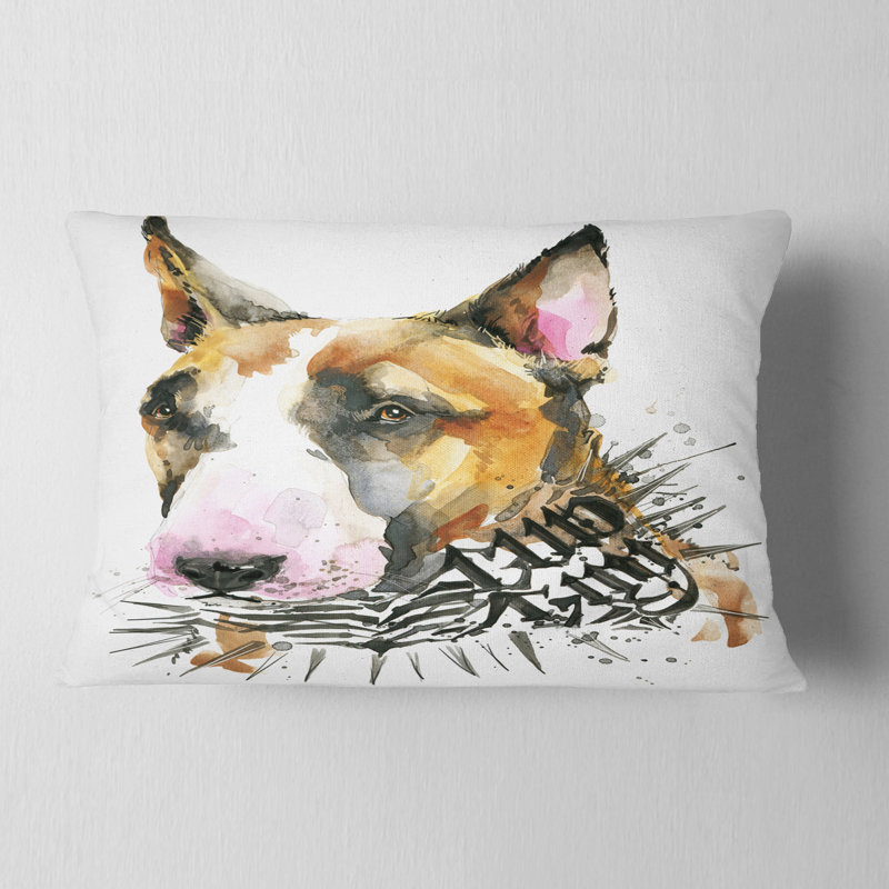 Coussin lombaire pour chien en aquarelle d’animal