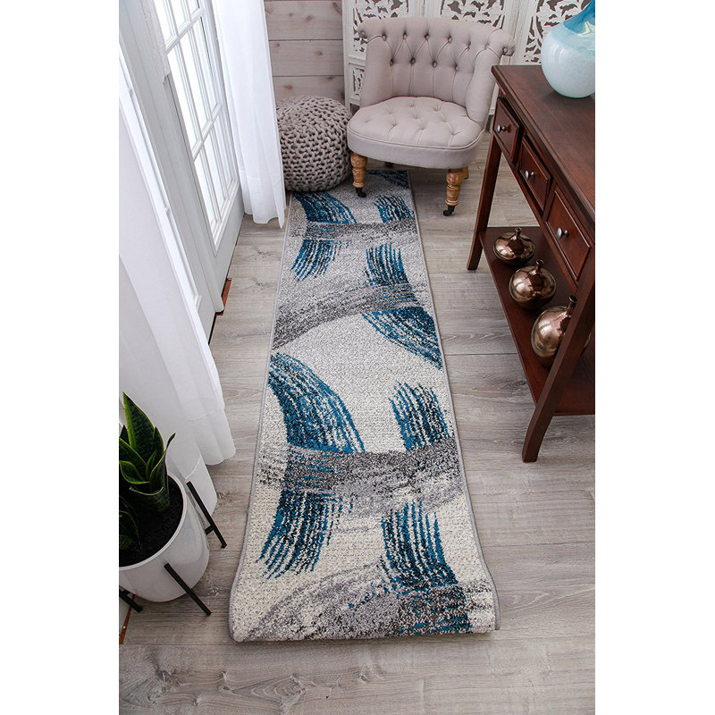 Melendy Wool Abstract Indoor Rug, Runner 2' x 8'