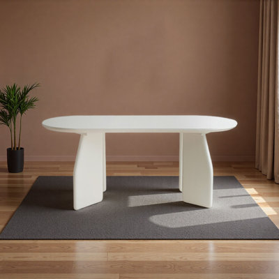 Solid Ash Wood Oval Dining Table